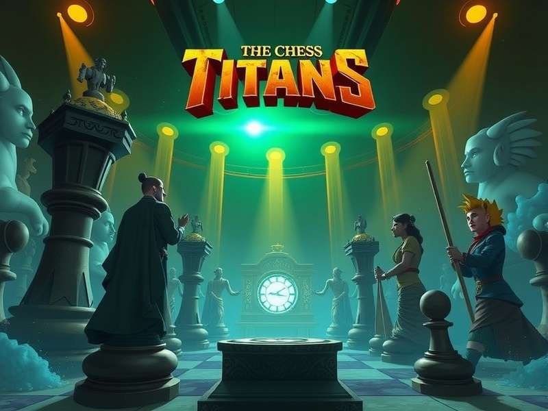 Microsoft Chess Titans गेमप्ले स्क्रीनशॉट - शतरंज का बोर्ड और पीस दिख रहे हैं