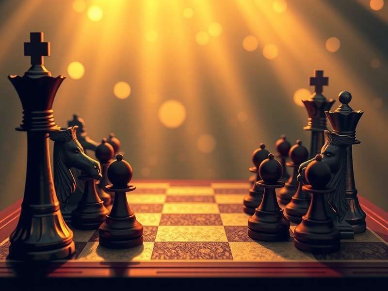 दो लोग एक टैबलेट पर शतरंज खेलते हुए