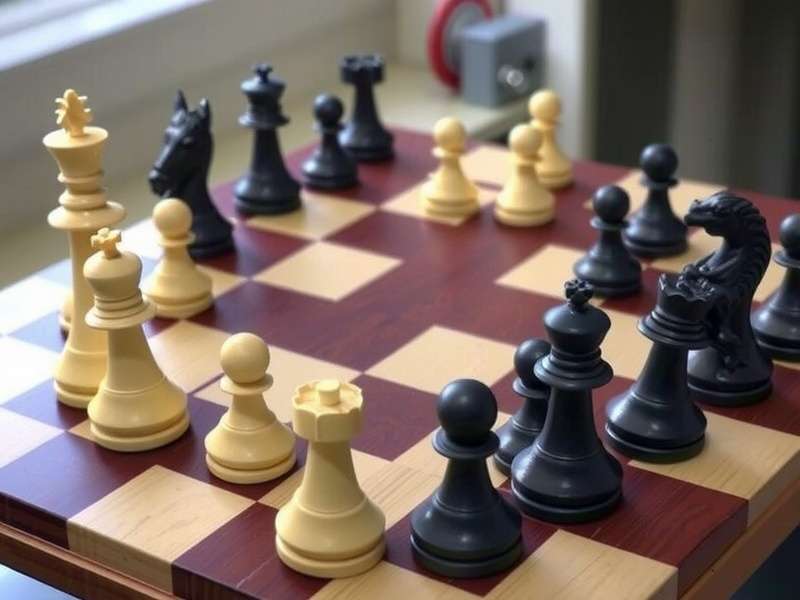 स्कूल में चेस खेलते छात्र