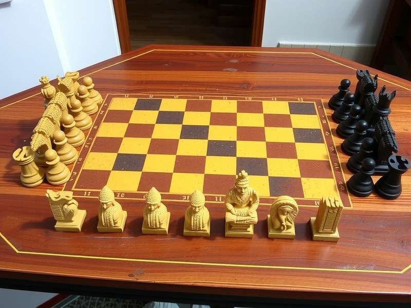 शतरंज बोर्ड सेटअप सिंहला दिखाता हुआ चित्र