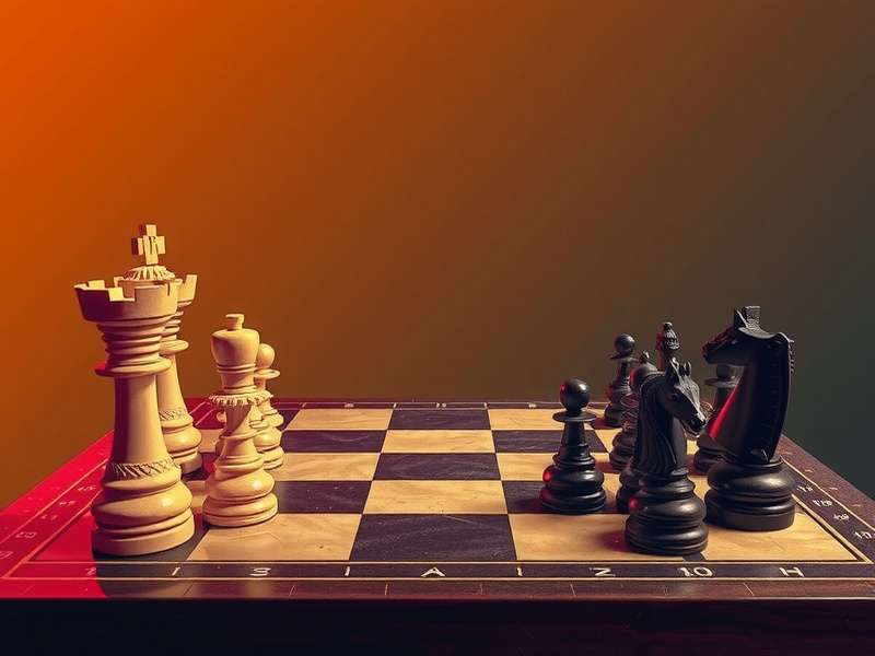 शतरंज बिसात पर उन्नत रणनीति चित्रण