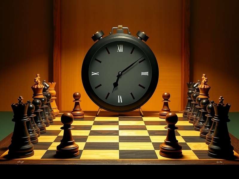 Smartphone showing chess clock app interface
