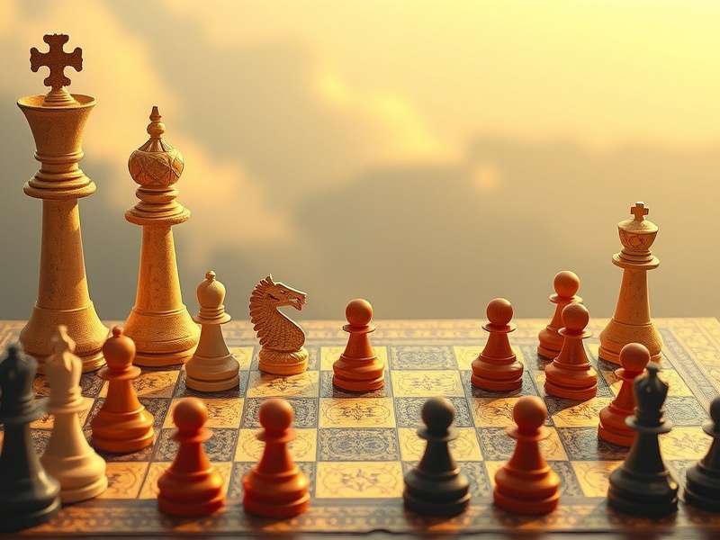 शतरंज पहेली उदाहरण - एक जटिल मध्यखेल स्थिति