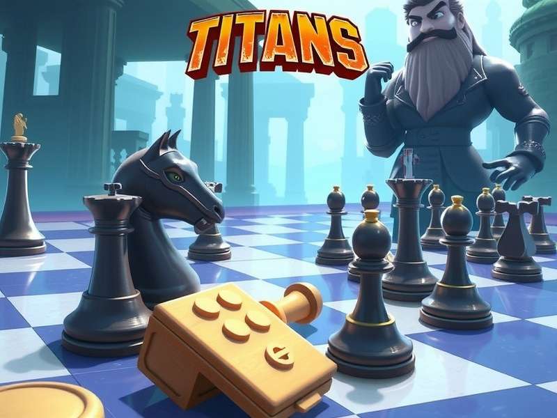 Chess Titans PC Game Screenshot showing 3D chess board