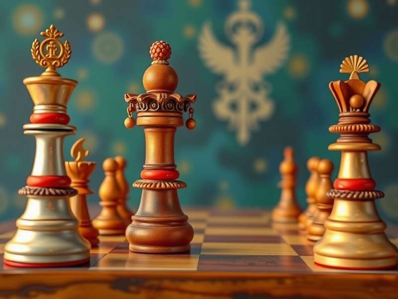 पारंपरिक भारतीय शतरंज बोर्ड और मोहरे