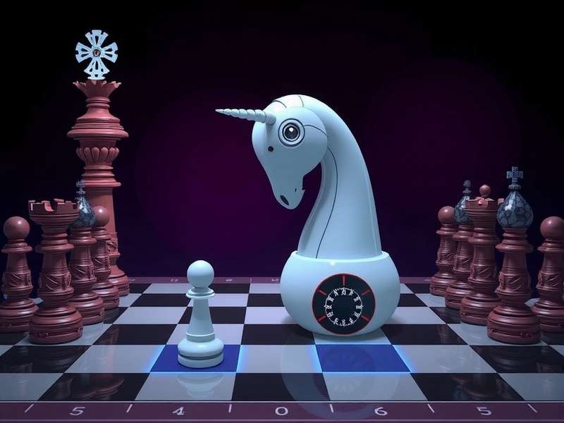 Person playing chess online against a computer AI bot