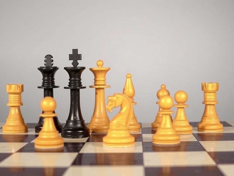 Traditional Indian chess pieces on a wooden board, highlighting intricate craftsmanship