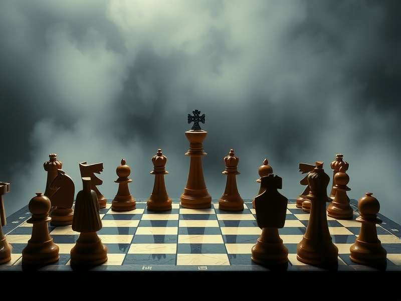 A diverse group of people in India playing chess in a park, symbolizing the game's widespread appeal