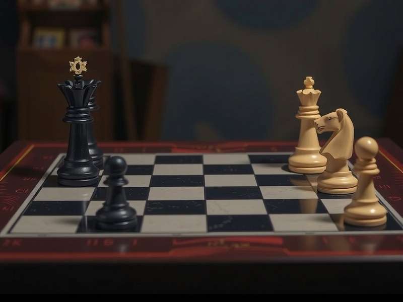 A beautiful wooden chess set with intricate pieces