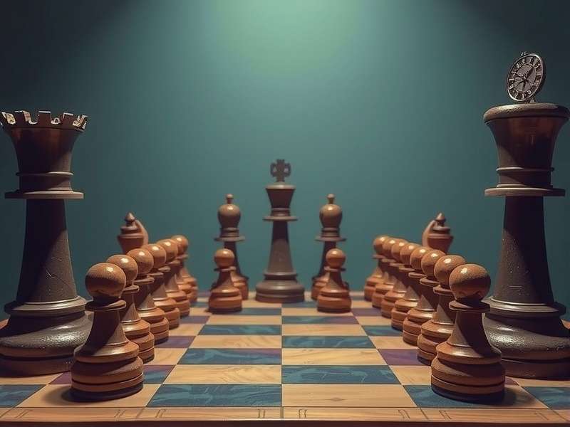 A detailed chess compass overlaid on a chessboard, symbolizing direction and strategy