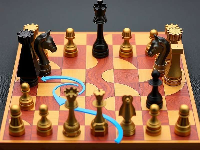 A magnetic chess set being used on a train journey in India, with pieces securely in place