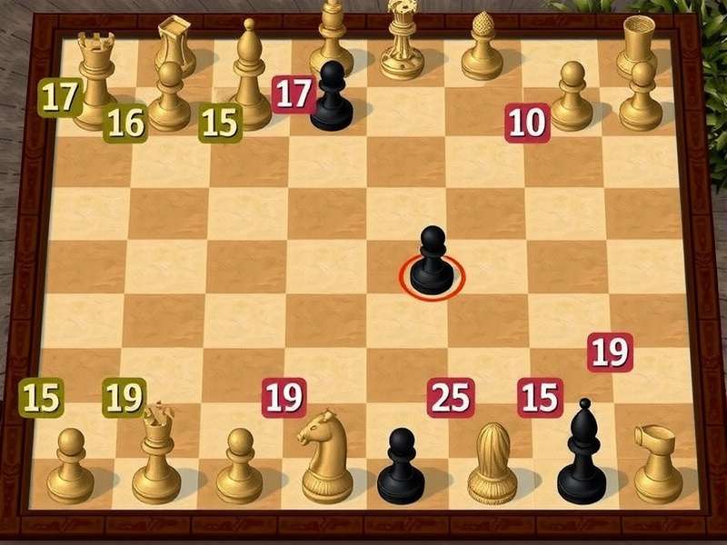 Chess Solver AI analyzing complex chess position on digital board