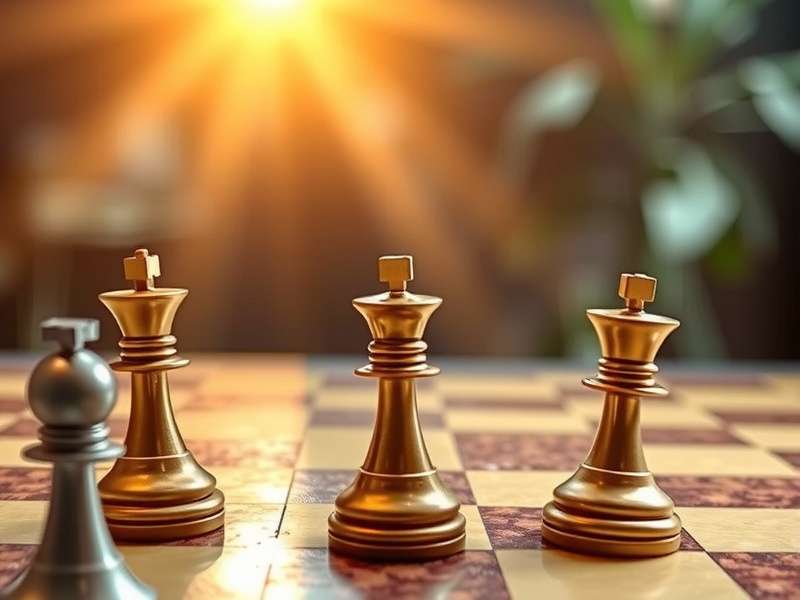 Intense chess game between two players in a park in India