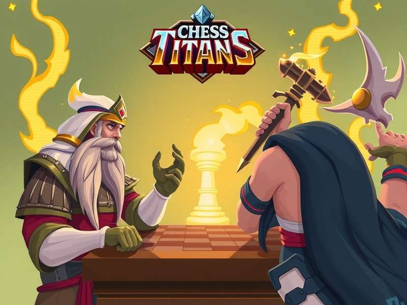 Chess Titans 3D chess board interface with glass pieces and wooden texture
