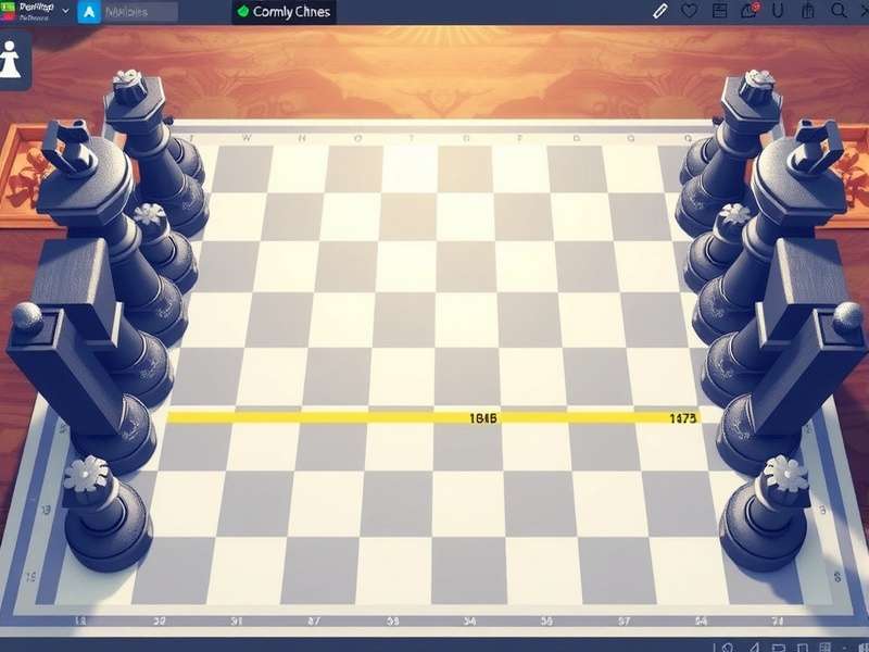 Chess Online Vs Computer — Digital chess board with AI opponent interface